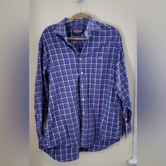 Vineyard Vines Men’s Plaid Button-Up Shirt – Size L - Picture 3 of 9